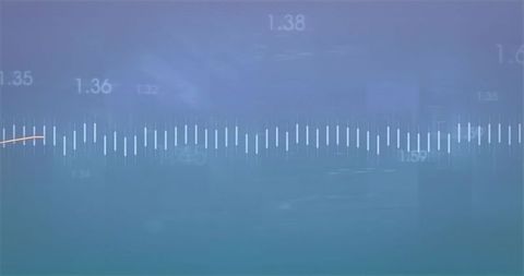 Displaying Minimal Equalizer Dashboard Featuring Numeric Labels and Orange Trend Curve