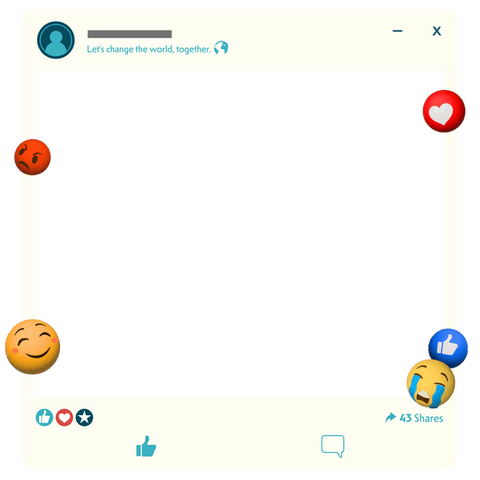 interactive social media post ui with transparent background and reactions - Download Free Stock Videos Pikwizard.com