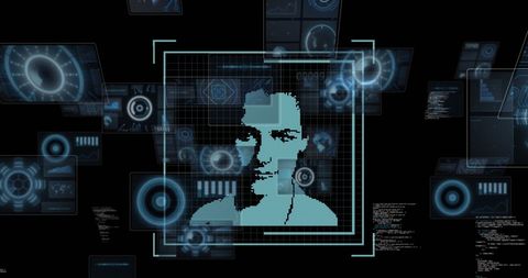 digital identity recognition with futuristic interface elements - Download Free Stock Images Pikwizard.com