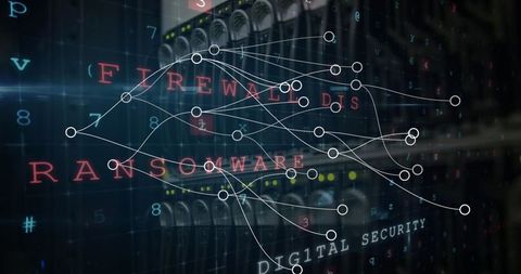 Cybersecurity and data protection with firewall and network connections