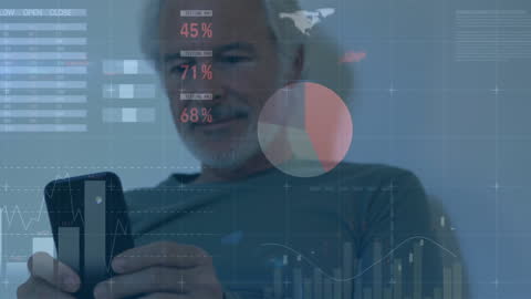 Senior Man Engaged with Financial Technology Interface