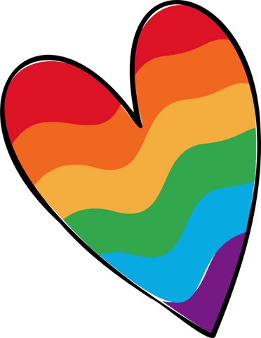 Rainbow Heart Symbol with Wavy Stripes on Transparent Background - Download Free Stock Videos Pikwizard.com