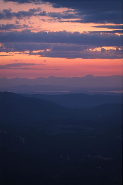 Dramatic Sunset Over Rolling Blue Mountains and Landscape - Download Free Stock Photos Pikwizard.com