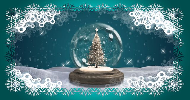 Enchanting Snow Globe with Decorative Winter Wonderland - Download Free Stock Images Pikwizard.com