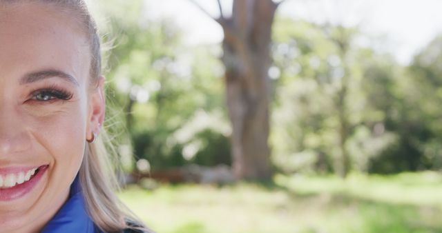 Close Up of Smiling Woman Outdoors - Download Free Stock Images Pikwizard.com