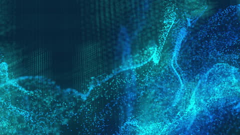 Futuristic Digital Waves and Light Spots Animation
