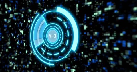 Futuristic Digital HUD Interface with Dynamic Data Visualization - Download Free Stock Images Pikwizard.com