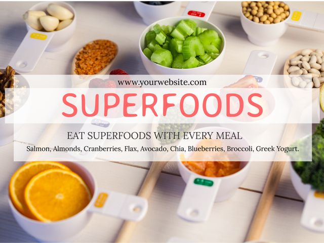 Healthy Superfoods Variety for Balanced Diet and Nutrition - Download Free Stock Templates Pikwizard.com