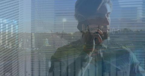 Businessman Analyzing Cryptocurrency Data on Smartphone