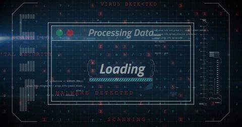 Digital Data Processing with Security Alert Text Visualization - Download Free Stock Images Pikwizard.com