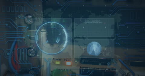 High-Tech Data Processing Visualization in Server Environment