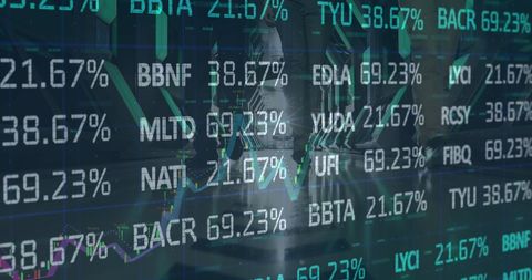 Dynamic Stock Market Data Overlaying Business Professionals - Download Free Stock Images Pikwizard.com