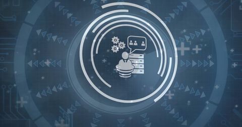 Abstract Business Icons with Digital Processing Concept - Download Free Stock Images Pikwizard.com