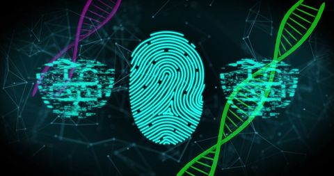 Biometric Security Fingerprint and DNA Technology Concept - Download Free Stock Images Pikwizard.com