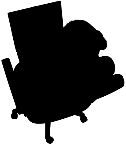 Man sitting on chair emphasizing sleek transparency