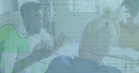 Diverse Business Team Analyzing Financial Charts and Data