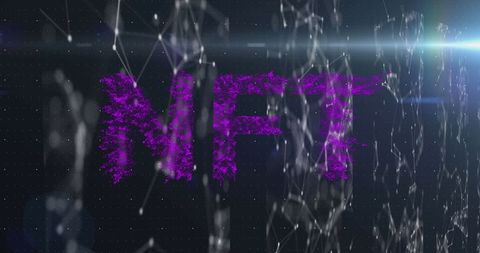 Digital NFT Concept with Flowing Data Visualization - Download Free Stock Images Pikwizard.com