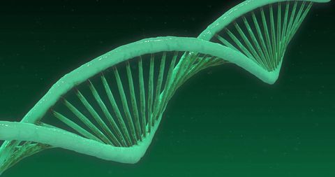 3D DNA Strand Model on Dark Green Background - Download Free Stock Images Pikwizard.com