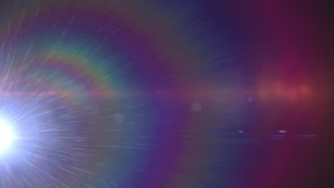 Abstract Glowing Light Flare on Blue Background