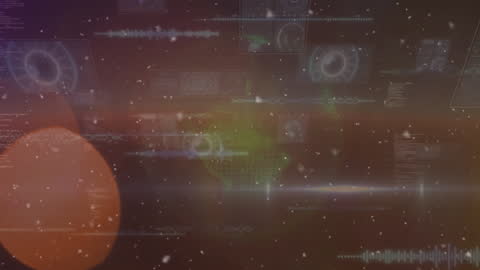 Global Data Processing and Digital Communication Animation