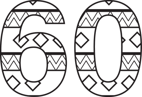 Decorative Tribal Number 60 on Transparent Background - Download Free Stock Videos Pikwizard.com