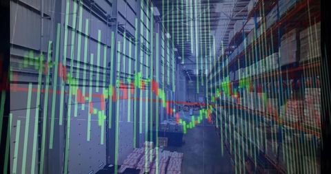 Warehouse Logistics and Stock Market Integration Concept