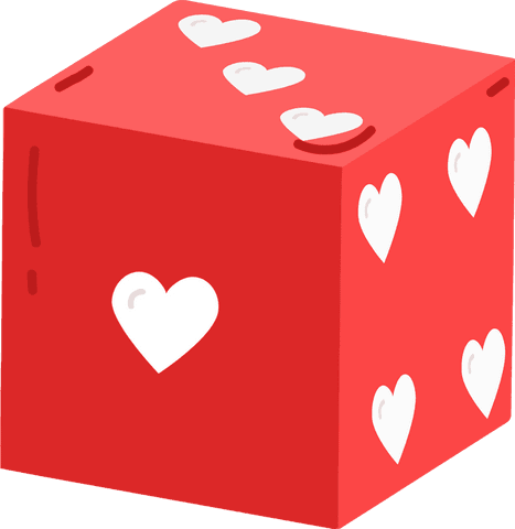 red cube with white heart pattern on transparent background 3d render - Download Free Stock Videos Pikwizard.com