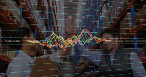 Warehouse management and financial analytics integration concept