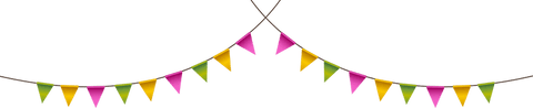 Colorful Pennant Bunting on Transparent Background for Party - Download Free Stock Videos Pikwizard.com