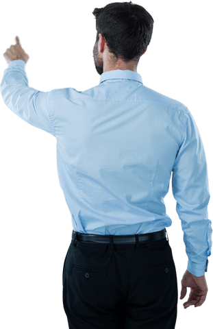transparent businessman simulating digital interaction - Download Free Stock Videos Pikwizard.com