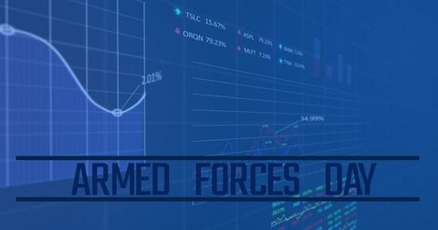 Armed Forces Day with Digital Graphs Overlaid - Download Free Stock Images Pikwizard.com