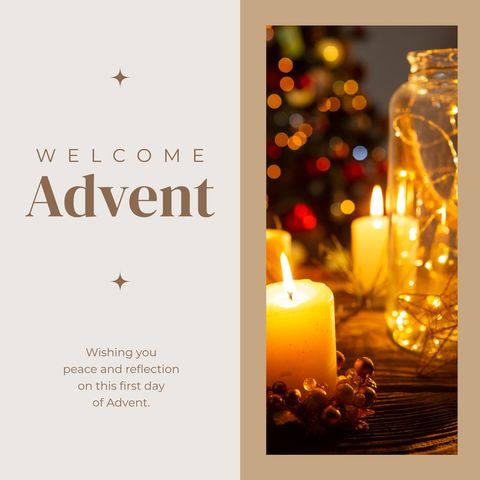 Welcome Advent Candle Celebration Invitation - Download Free Stock Templates Pikwizard.com