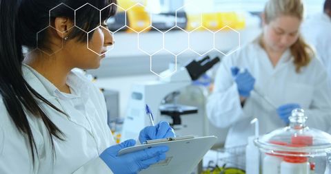 Diverse Scientists in Laboratory Analyzing Research Data - Download Free Stock Images Pikwizard.com