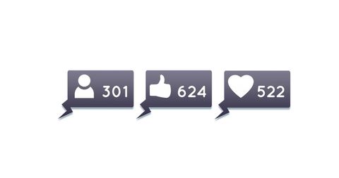 Social Media Icons Representing Follower, Like, and Heart Counts - Download Free Stock Images Pikwizard.com