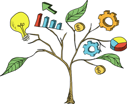 transparent business growth concept with symbolic tree - Download Free Stock Videos Pikwizard.com
