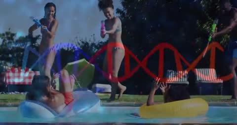 Summertime Fun with DNA Animation Overlay at Pool Party