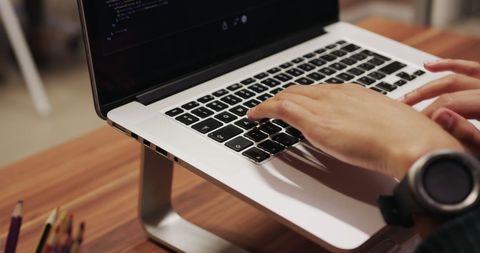 Professional Typing on Laptop in Workplace Setting - Download Free Stock Images Pikwizard.com
