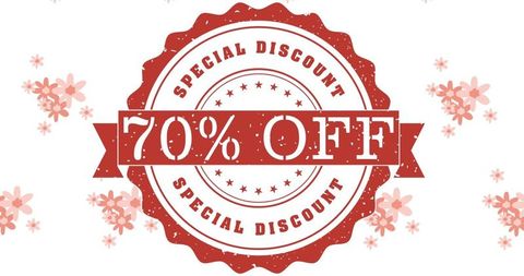 retro special discount 70% off banner with floral background - Download Free Stock Images Pikwizard.com