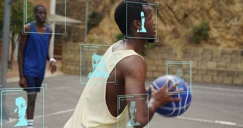 Tech-Enhanced Outdoor Basketball Game with Digital Profiles
