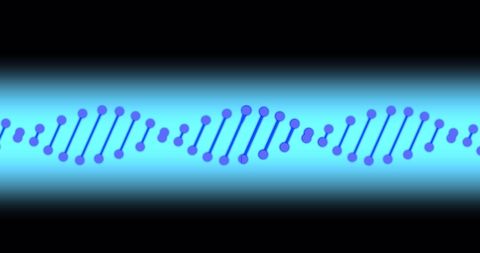 Digital DNA Strand on Black Background Illustration - Download Free Stock Images Pikwizard.com