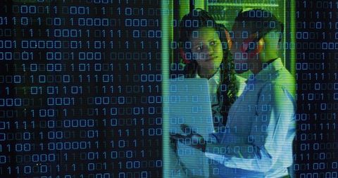 Digital Technology Team Analyzing Data in High-Tech Server Room - Download Free Stock Images Pikwizard.com