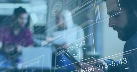 Business Data Analysis with Holographic Interface in Modern Office