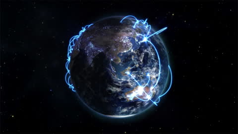 Digital Earth Illustrating Global Connectivity and Communication