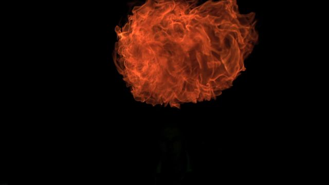 This dynamic video shows a small fireball in slow-motion against a black backdrop, accentuating the vivid fire and flame details. Suitable for themes involving energy, power, heat, and danger. Ideal for advertising, marketing materials, cinematic effects, safety demonstrations, or any project needing a dramatic and energetic visual.