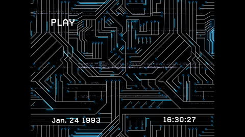 Futuristic Circuit Board Animation Conceptualizing Data Flow