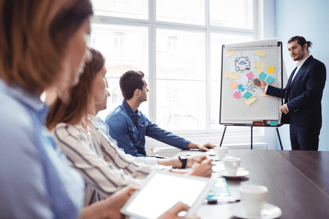 transparent business presentation with diverse team collaboration - Download Free Stock Videos Pikwizard.com