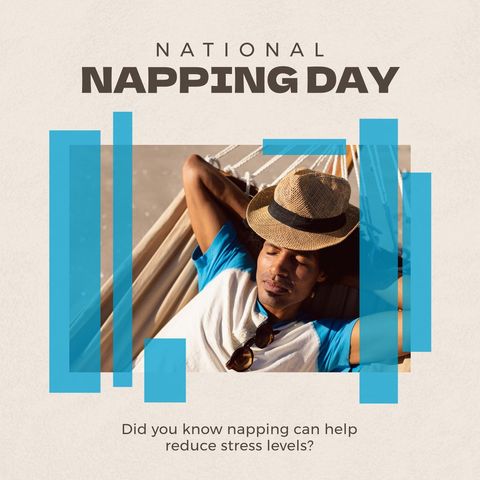 relax and recharge on national napping day - Download Free Stock Templates Pikwizard.com