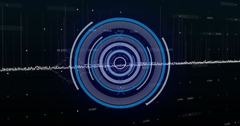 Digital Scanner Interface Over Data Network Background - Download Free Stock Images Pikwizard.com