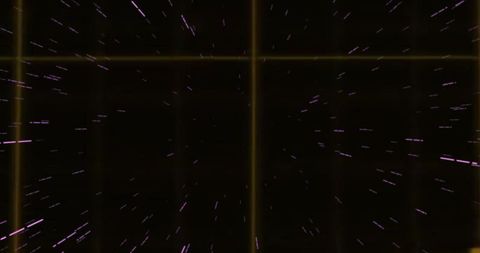 Futuristic virtual space with golden grid and neon streaks
