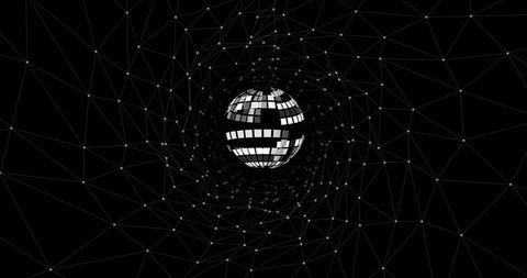 Digital Globe in Abstract Network Matrix - Download Free Stock Images Pikwizard.com